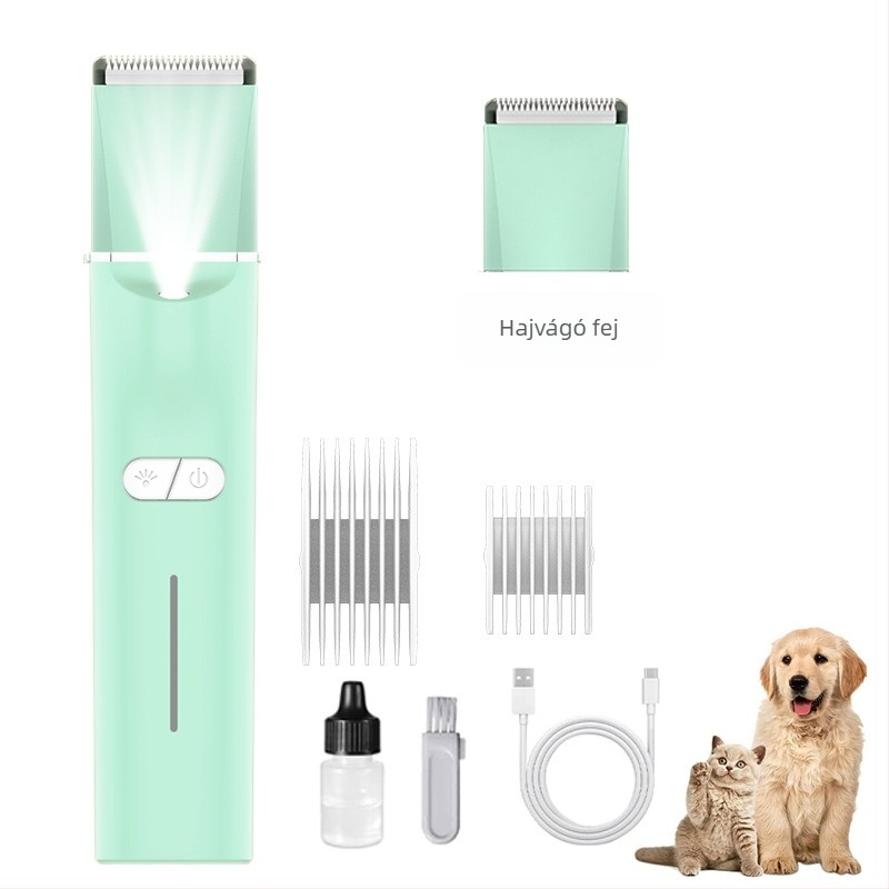 Elektromos kisállat-grooming készülék LED világítással, modell 2406A, ABS tokozás, kutyák és macskák számára, csomagolás 48 db.