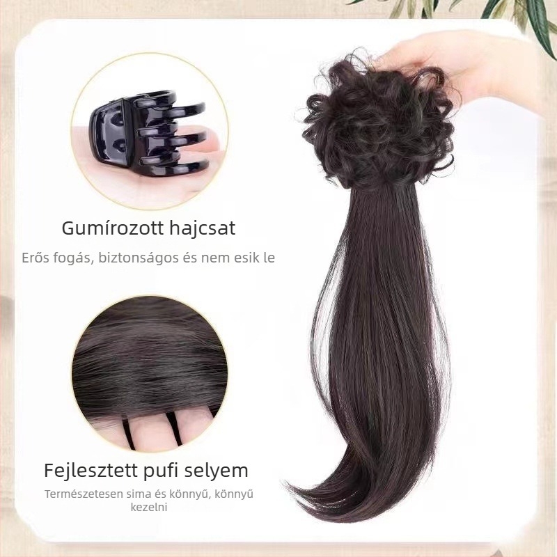 Lófarok paróka, hőálló szálakból, mechanikusan feldolgozva, nőknek, Yunxiu Wig, modell 1585256