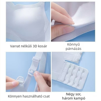 Varrás nélküli szoptatós–anyasági melltartó, oldaltámasztással, a lógás ellen, push-up hatás, szoptatásra és terhességre, vékony fazon