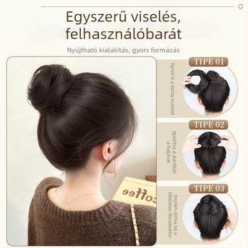 Yunpeng kézzel készített póthaj, magas hőálló selyemmel, Bird's Nest Hair Ring modell, nem festhető