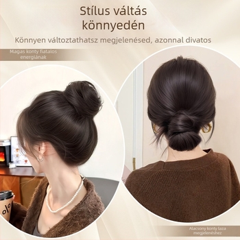Yunpeng kézzel készített póthaj, magas hőálló selyemmel, Bird's Nest Hair Ring modell, nem festhető