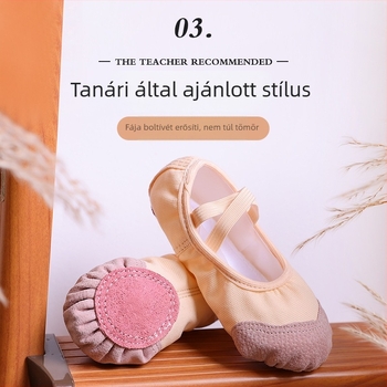 Gyermekeknek szóló téli balettcipő gumírozott talppal, pamut felsőrésszel, légáteresztő és könnyű, lányok számára