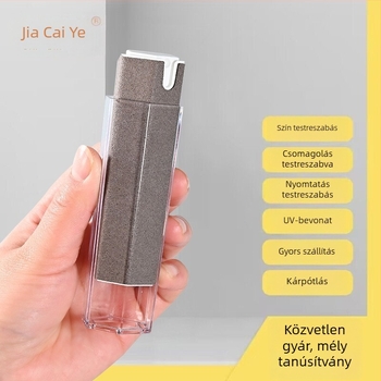Hexagonális kialakítású telefon LCD-képernyő tisztító készlet, modell JCY-425, tömeg 58,5 g, integrált spray üveg és törlő tároló.