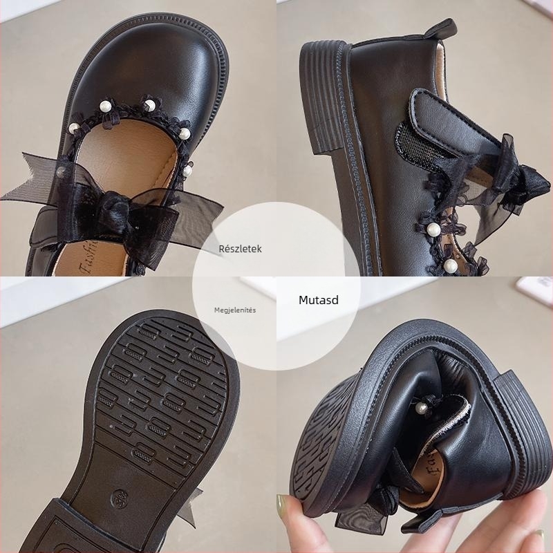 Lányok hercegnő cipő, PU felsőrész, Velcro-zár, PU talpbetét, gumitalp, injektált talp