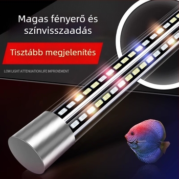 LED Arowana akvárium lámpa, merülő RGB színváltó világítás