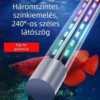 LED Arowana akvárium lámpa, merülő RGB színváltó világítás