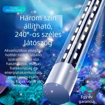 LED Arowana akvárium lámpa, merülő RGB színváltó világítás