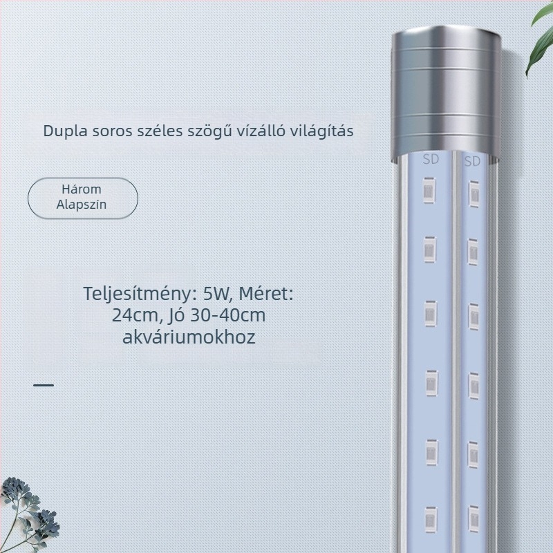 LED Arowana akvárium lámpa, merülő RGB színváltó világítás