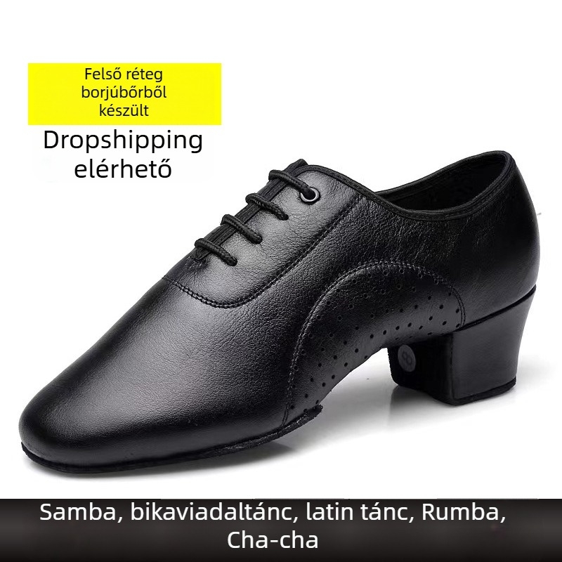 Dancing Palmer férfi latin tánc cipő - beltéri, puha talppal és gumitalppal, felnőtteknek