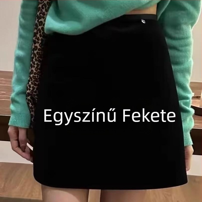 Koreai stílusú spandex A-vonalú szoknya mikro-elasztikussággal, rövid, felnőtt nők számára, nyár 2024