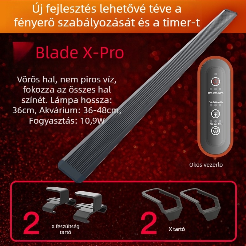 LED akvárium világítás - vízálló, alumínium ötvözet, teljesítmény 10.9W–47.5W, Márka Jiyin