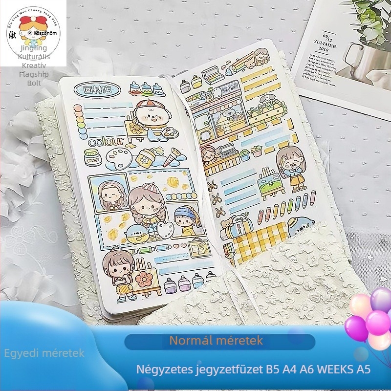 Qiu Ling kézzel készített notesz védőburkolat, négyszögletes alakú, állítható