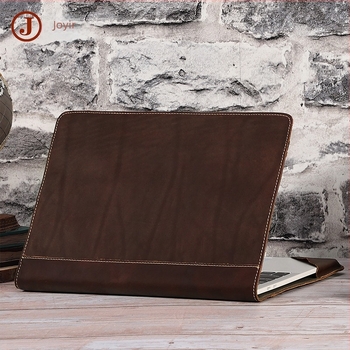 MacBook Pro/Airhez való valódi bőrtok — kopásálló, felső rétegű marhabőr (top-grain), retro Crazy Horse felület