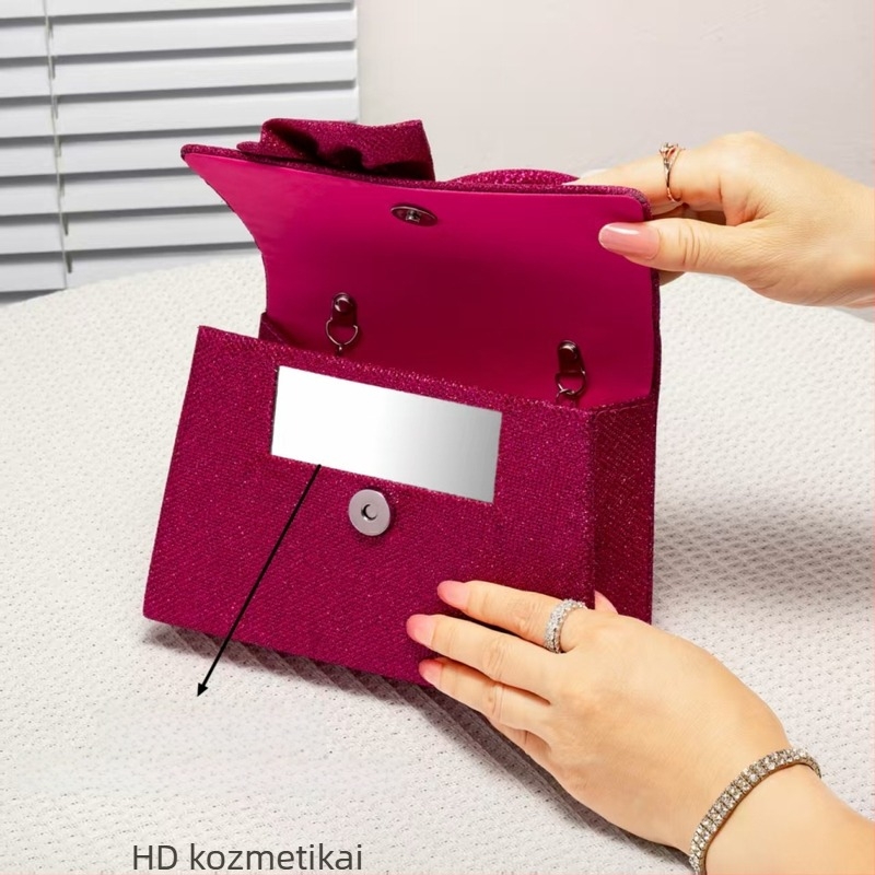 Retro PVC clutch táska telefon- és dokumentumzsebekkel, függőleges négyszögletes forma, zárható zárral, 3D dizájn, mindennapi használatra
