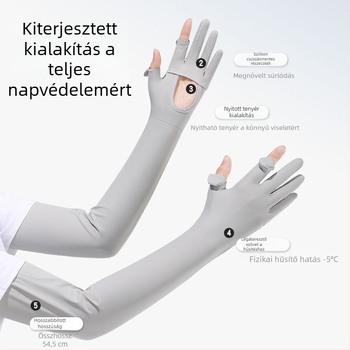 Napvédő karpántok, Anti-UV, Könnyű és légáteresztő, Csúszásmentes, Érintőképernyő-kompatibilis, Ice Silk/Nylon (81–95%), tavasz 2025