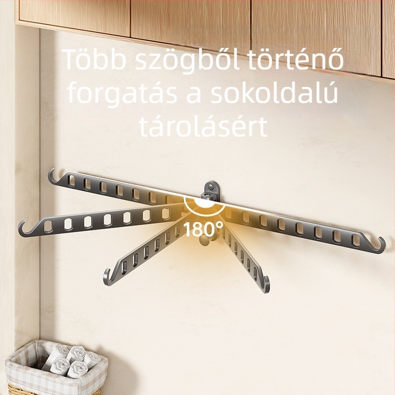 Soaring Horse erkély ruhaszárító – rejtett forgó kialakítás, űripari minőségű alumínium, modern minimalista stílus, kód TJH