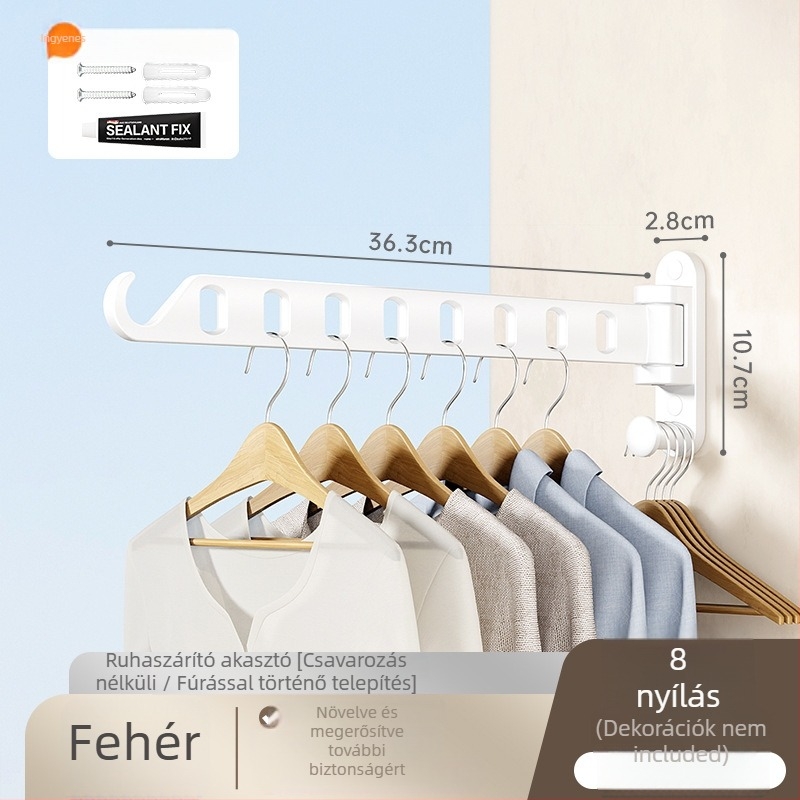 Soaring Horse erkély ruhaszárító – rejtett forgó kialakítás, űripari minőségű alumínium, modern minimalista stílus, kód TJH