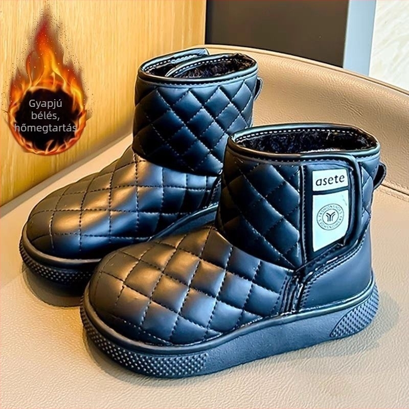 Gyerekeknek készült téli hócipő fleece-béléssel, vízálló, bokáig érő