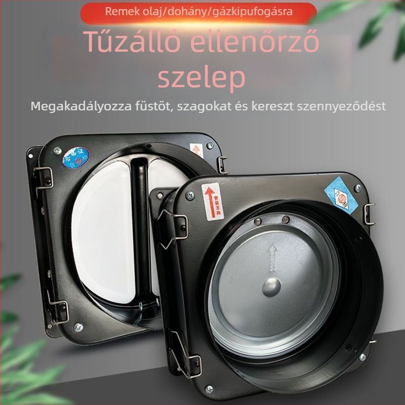 Öntöttvas tűzálló visszacsapó szelep konyhai elszívócsőhöz, CE tanúsítvány, Powerful Factory