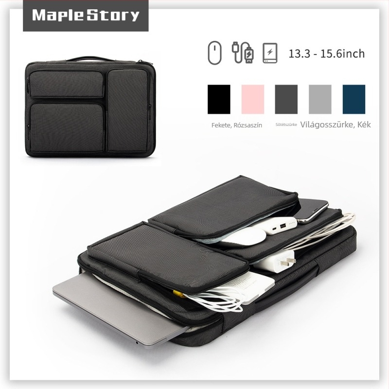 14–15,6 hüvelykes laptop táska tablet/iPad védőtokkal, MacBook belső rekesz, unisex