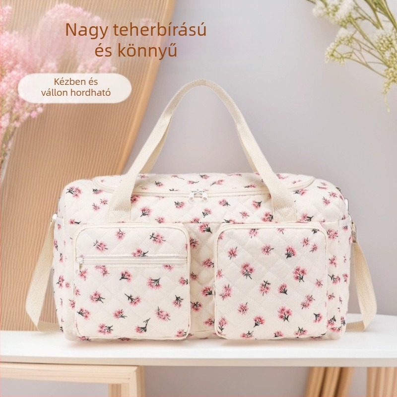 Anyai táska – Többszörös funkció, Nagy kapacitás, Kézben és kereszttáskaként hordozható, Poliészter–gyapot anyag, Téglalap alakú