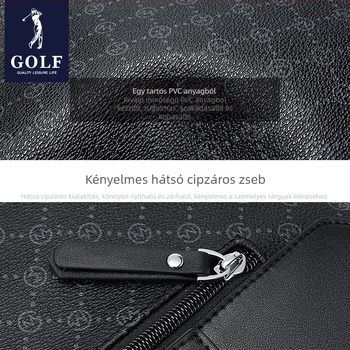 GOLF PVC anyagú üzleti aktatáska, retro nyomtatás, stílus üzleti utazásra