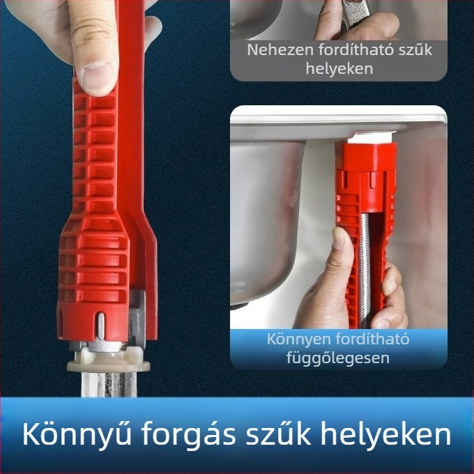 Többfunkciós mosogató- és mosdókulcs – egyben eszköz a csaptelek és csövek demontázsához és telepítéséhez, Light Luxury stílus, modell 8478945312312313