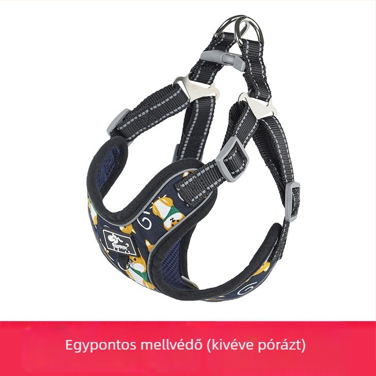 Kutyamellkas-hám, állítható, kötél-stílus, poliészter (Anyag: Poliészter; Kategória: mellkas-hám; Bővíthető: Igen)