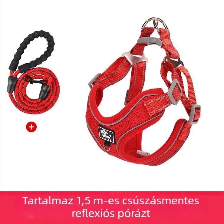 Kutyamellkas-hám, állítható, kötél-stílus, poliészter (Anyag: Poliészter; Kategória: mellkas-hám; Bővíthető: Igen)