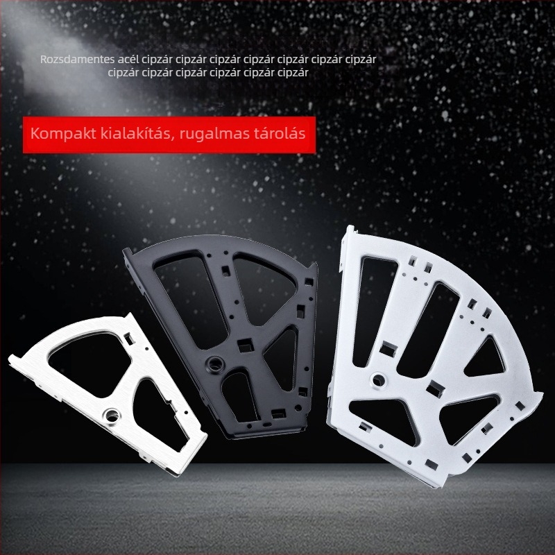 Rozsdamentes acél cipőszekrény tartó, Flip Stand modell, fiókhoz, modern minimalista stílus, sztancolás