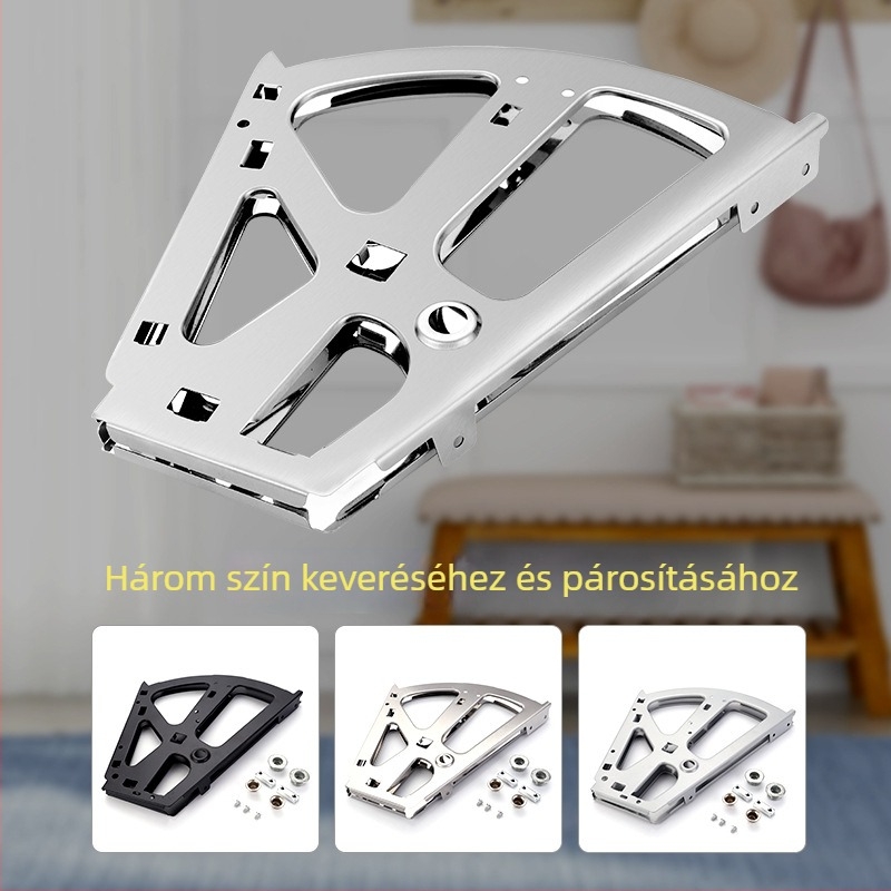 Rozsdamentes acél cipőszekrény tartó, Flip Stand modell, fiókhoz, modern minimalista stílus, sztancolás