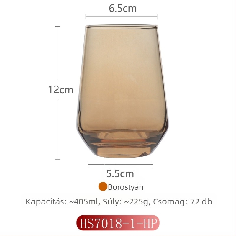 Otthoni használatra szánt üveg szájöblítő pohár, modern minimalista stílus, kör alakú, közvetlen ivófedéllel, egyrétegű konstrukció