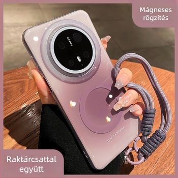 Gradiens mágneses tok szövessel Huawei Mate 80-hoz – teljes fedés, ütésálló, forró préselés, testreszabás nem támogatott, anyag: Egyéb