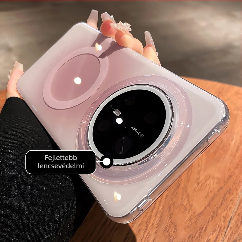 Gradiens mágneses tok szövessel Huawei Mate 80-hoz – teljes fedés, ütésálló, forró préselés, testreszabás nem támogatott, anyag: Egyéb