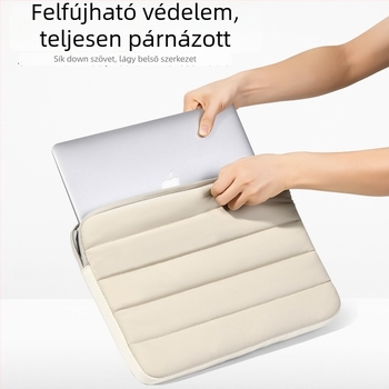 Laptop tok légpárnás béléssel (vízálló, antibakteriális, ütésálló, bőr membrán, egyszínű modell)