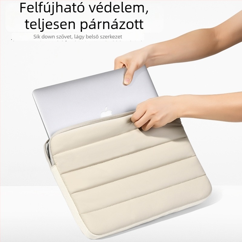 Laptop tok légpárnás béléssel (vízálló, antibakteriális, ütésálló, bőr membrán, egyszínű modell)