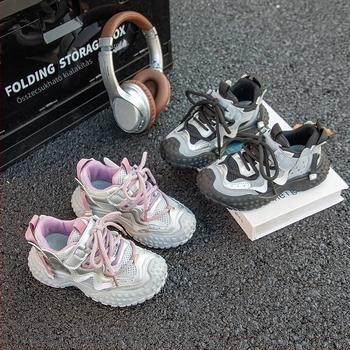 Gyerekeknek szóló uniszex sportcipő mindennapi használatra | PU felsőrész, TPR talp, Velcro-zárás, egész éves viselet, 7–16 éveseknek