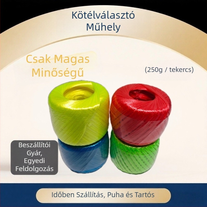 Polipropilén fonott zsinór, többszálas, 200 m hosszú, szakítószilárdság 25 kg