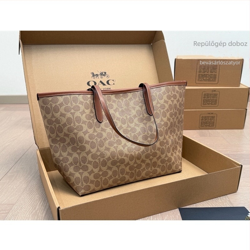 PVC tote táska mágneszárakkal, nagy kapacitású, horizontális négyszög alakú, dupla fogantyú