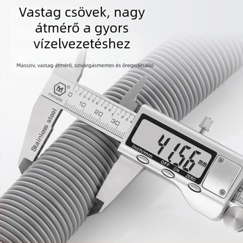 Mosdó mosogató lefolyócső, illatmentes, PP+PC+rozsdamentes acélból, P-ív alakú forma, modell Bxsgss-80, testreszabható