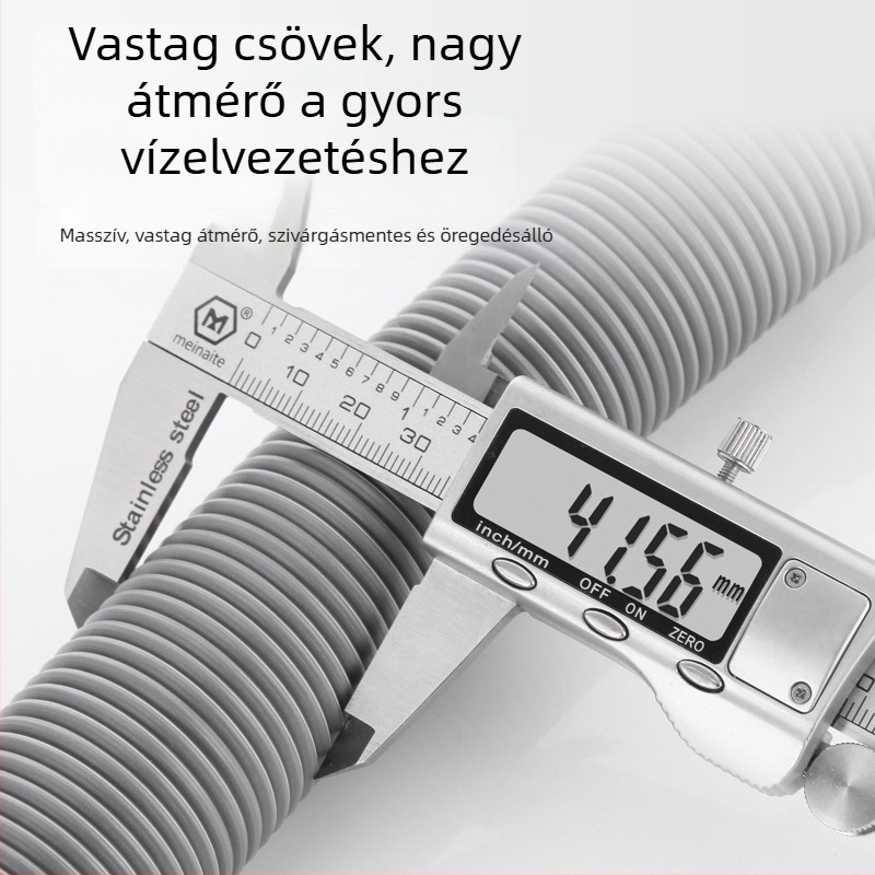 Mosdó mosogató lefolyócső, illatmentes, PP+PC+rozsdamentes acélból, P-ív alakú forma, modell Bxsgss-80, testreszabható