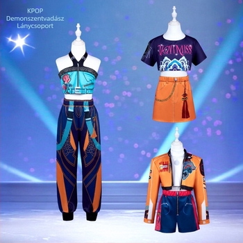 Cosplay jelmez – Hunt Demon Girl Group (Rumi, Mila, Zoya), K-Pop idol stílus, Poliészter, 2025 nyár