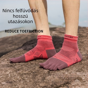 Ötujjú zokni középmagas vádliig, uniszex, nejlon, gyorsan száradó, csúszásmentes, súrlódás elleni