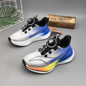 Zhijin Gyerekek Futócipő - könnyű, légáteresztő hálós felsőrész, uniszex, forgatható gombos zárás, 2026 tavasz