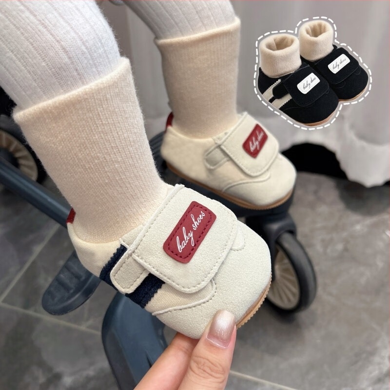 Tavasz-Ősz újszülött baba cipő és zokni, színes összhangban, uniszex, 0-1 éves, meleg, puha talpú cipő a járáshoz