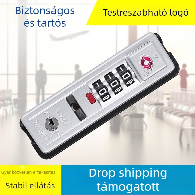 Kofferzár TSA-kompatibilis kombinációs zár – ABS anyag, modell HK-054A, kiegészítő a bőröndhöz