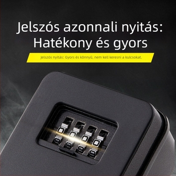 Jelszavas kulcstartó doboz, teljes fémből, kombinációs zár, modell K13001d, Golden Shield