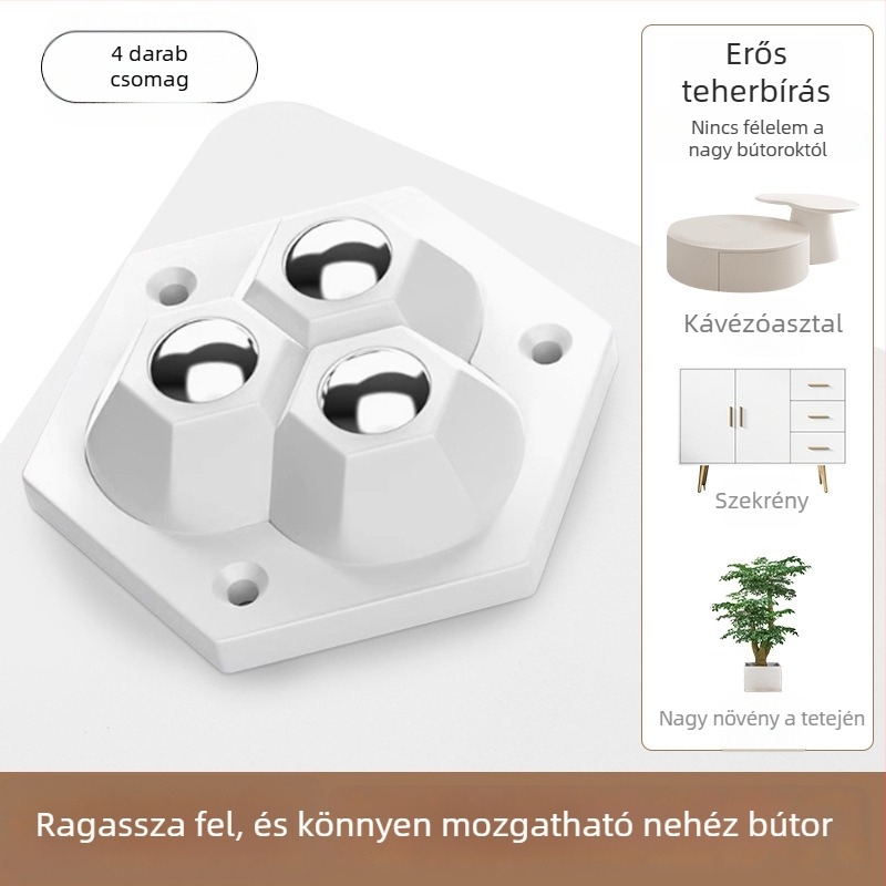 Qianchuan öntapadós, csendes szekrénykocsi forgó csapágyakkal, ABS + acélgolyók, kopásálló