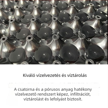 Tetőkertek drenázs- és gyökérgátló tábla – műanyag hidrofób drénszűrő virágcserepek és kerti tavak számára