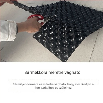 Tetőkertek drenázs- és gyökérgátló tábla – műanyag hidrofób drénszűrő virágcserepek és kerti tavak számára